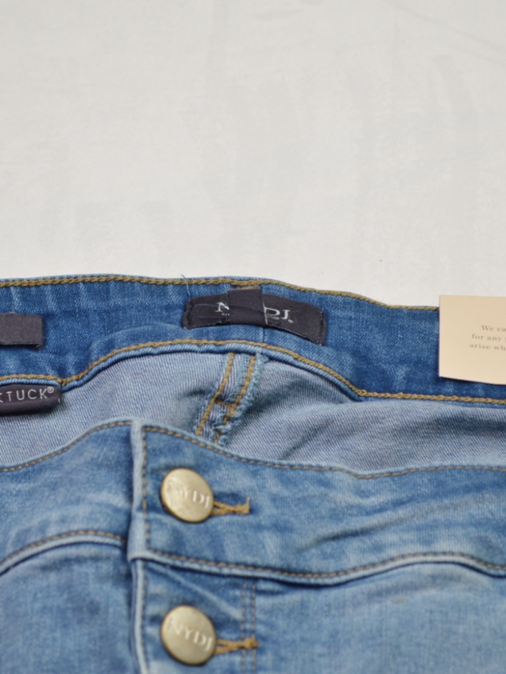 NYDJ Briella Shorts 24W Roll Cuff Denim Jean Plus Size Women NEW - Biscayne - Picture 5 of 7